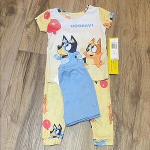 Hooray Kids Pajama Set - Yellow and Blue